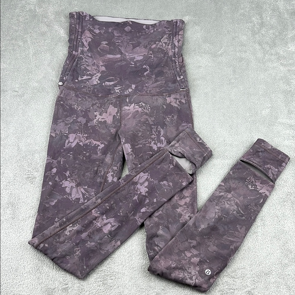 Lululemon 8 Purple Swirl Hug Your Core Super High Rise Tight Reversible Leggings